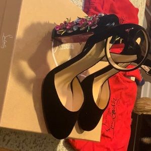 Madonaflor black velvet Louboutin shoes